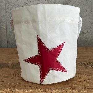 White and Red Star Storage Basket